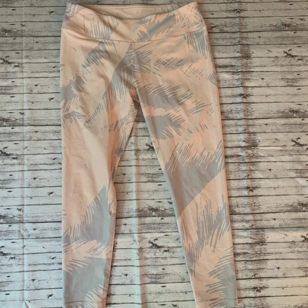 Fabletics Powerhold Midrise Pink & Gray Women’s Leggings Size Medium M